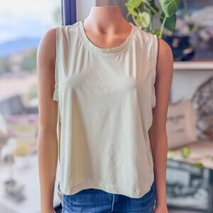 Athleta, Ultimate Muscle Tank w/ Sheer Back, Pale Lime Green, Women's Large